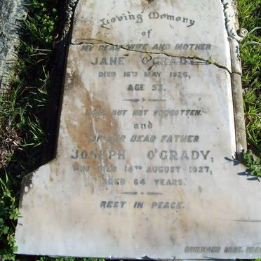 O'GRADY Joseph -1927 &amp; Jane -1926