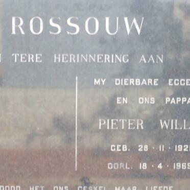 ROSSOUW Pieter Willem 1921-1969