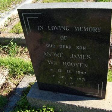 ROOYEN André James, van 1947-1971