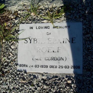 ROELF Sybil Elaine nee GORDON 1939-2006