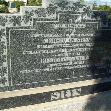 STEYN Christiaan 1884-1941 &amp; Hester CILLIé 1883-1975