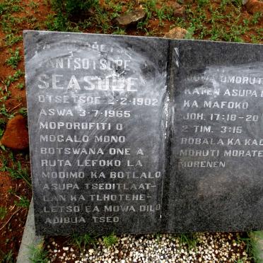 SEASULE Hantsotsope 1902-1965