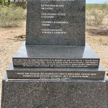 5. Segopotso Memorial: 2003