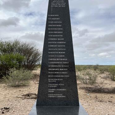 Botswana, GHANZI district, Charles Hill, Segopotso Memorial Site