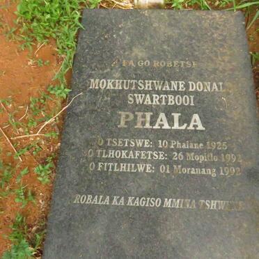 PHALA Mokhutswane Donald Swartbooi 1925-1992