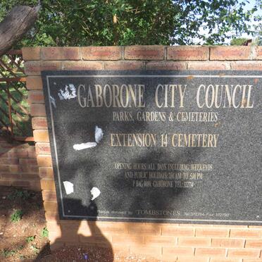 Botswana, GABORONE, Extension 14, cemetery