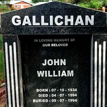GALLICHAN John William 1934-1994