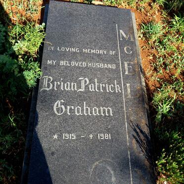 MCELROY Brian Patrick Graham 1915-1981