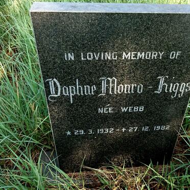 HIGGS Daphne, MONRO- nee WEBB 1932-1982 