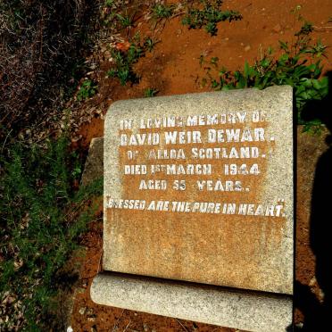 DEWAR David Weir -1944