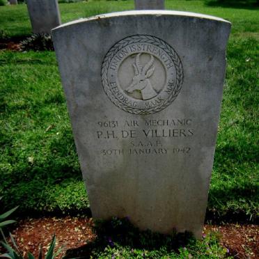 VILLIERS P.H., de -1942