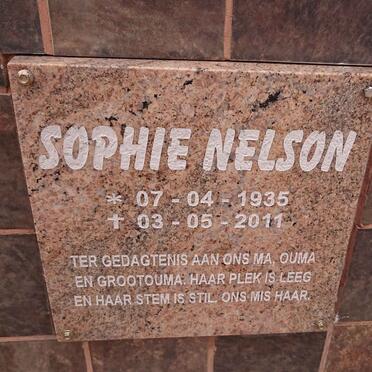 NELSON Sophie 1935-2011