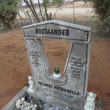 BOSTAANDER Yolandi Petronella 1985-2009