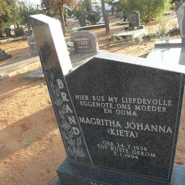 BRAND Magritha Johanna 1938-1994