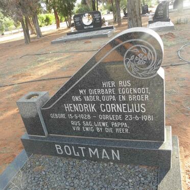 BOLTMAN Hendrik Cornelius 1928-1981