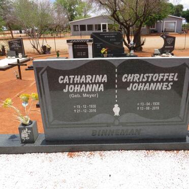 BINNEMAN Christoffel Johannes 1936-2019 & Catharina Johanna MEYER 1938-2016