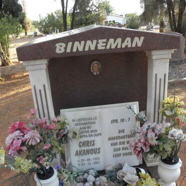 BINNEMAN Chris Akanous 1924-2003
