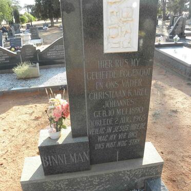 BINNEMAN Christiaan Karel Johannes 1890-1965