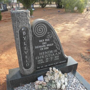 BYLEVELD Hendrik Christiaan 1933-2002