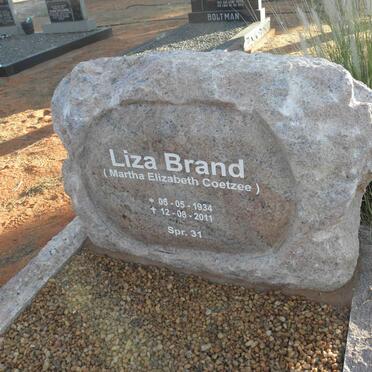 BRAND Martha Elizabeth nee COETZEE 1934-2011