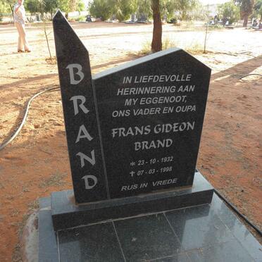 BRAND Frans Gideon 1932-1998