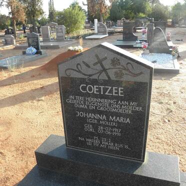 COETZEE Johanna Maria nee MOLLER 1917-1991