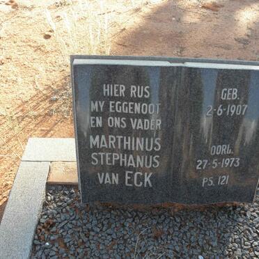 ECK Marthinus Stephanus, van 1907-1973