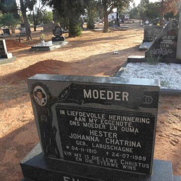 FUCHS Hester Johanna Chatrina nee LABUSCHAGNE 1910-1989