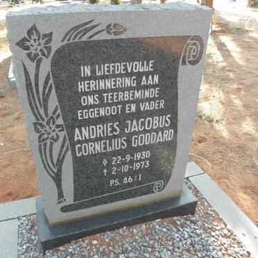 GODDARD Andries Jacobus Cornelius 1930-1973