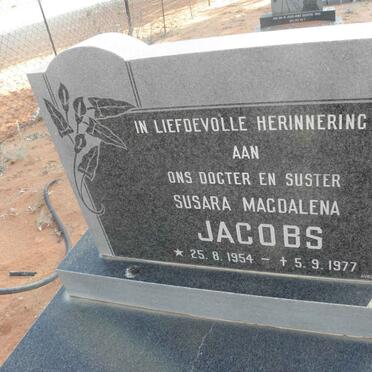 JACOBS Susara Magdalena 1954-1977