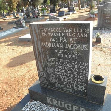 KRUGER Adriaan Jacobus 1926-1987