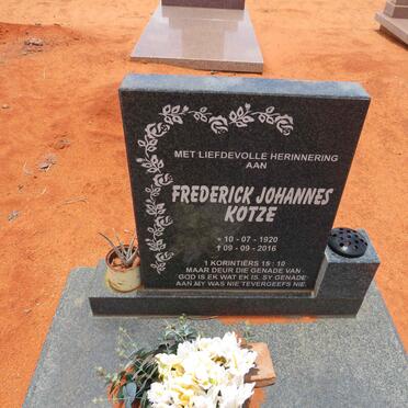 KOTZE Frederick Johannes 1920-2016