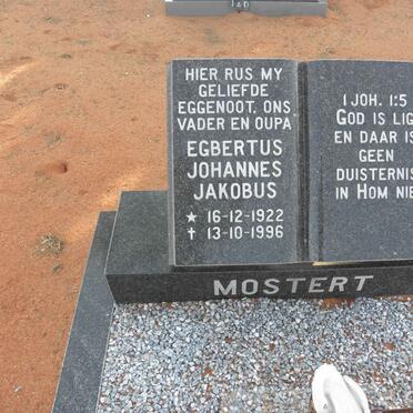 MOSTERT Egbertus Johannes Jakobus 1922-1996