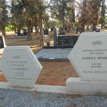 MINDERS Andries 1910-1988 &amp; J.J.E. 1904-1983