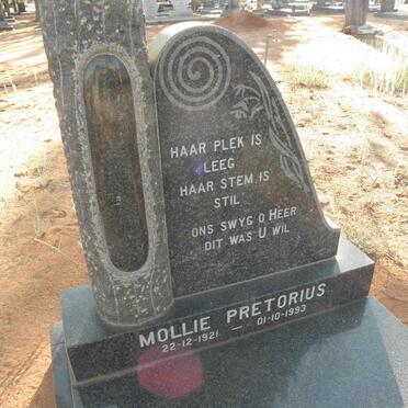PRETORIUS Mollie 1921-1993