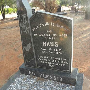 PLESSIS Hans, du 1935-1988
