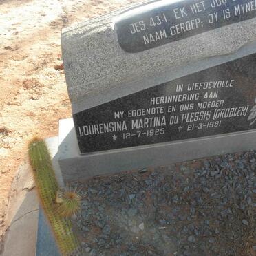 PLESSIS Lourensina Martina, du nee GROBLER 1925-1981