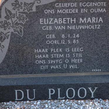 PLOOY Elizabeth Maria, du nee VAN NIEUWHOLTZ 1924-1985