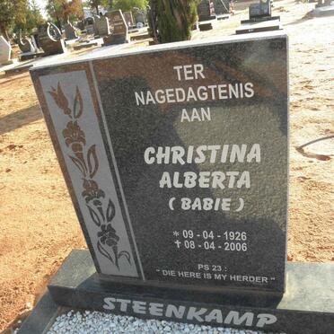 STEENKAMP Christina Alberta 1926-2006