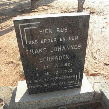 SCHRADER Frans Johannes 1927-1972