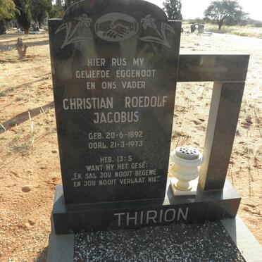THIRION Christian Roedolf Jacobus 1892-1973
