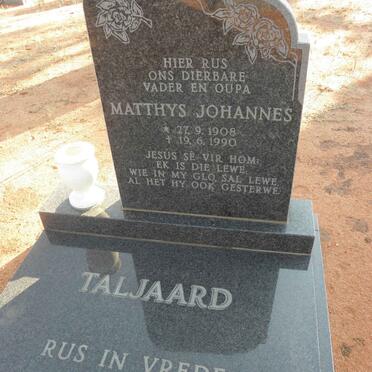 TALJAARD Matthys Johannes 1908-1990