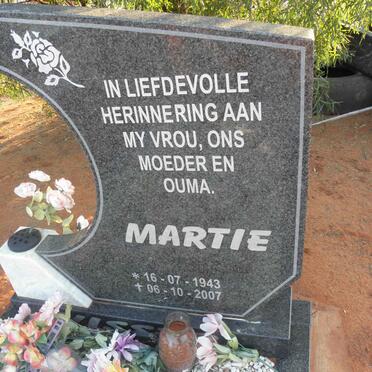 VISSER Martie 1943-2007