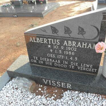 VISSER Albertus Abraham 1902-1986