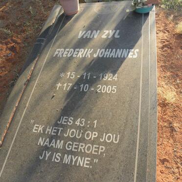 ZYL Frederik Johannes, van 1924-2005