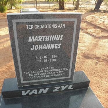 ZYL Marthinus Johannes, van 1934-2004