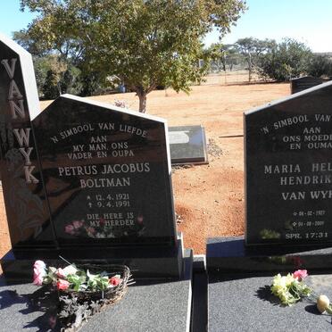 WYK Petrus Jacobus Boltman, van 1921-1991 &amp; Maria Helena Hendrika 1927-2009