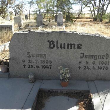 BLUME Franz 1896-1947 &amp; Irmgard 1901-1976