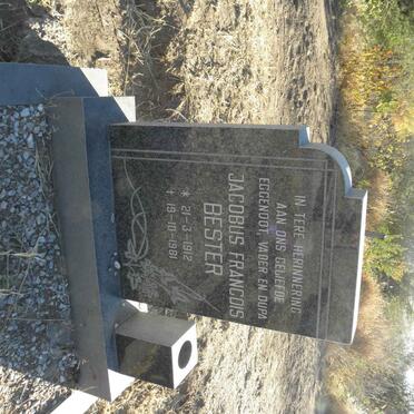BESTER Jacobus Francois 1912-1981
