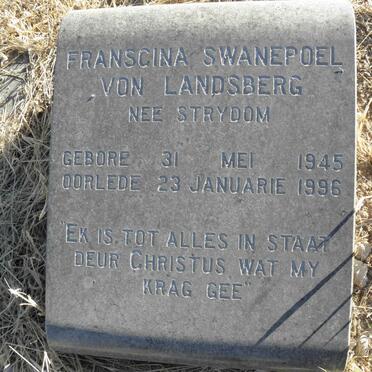 LANDSBERG Franscina Swanepoel, von nee STRYDOM 1945-1996